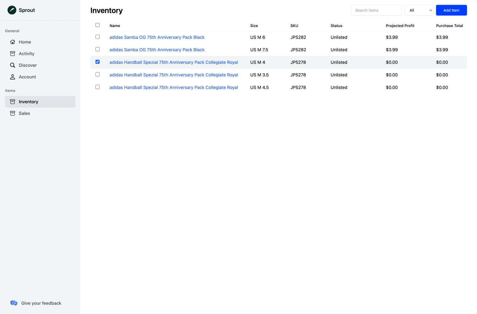 Sales Tracking